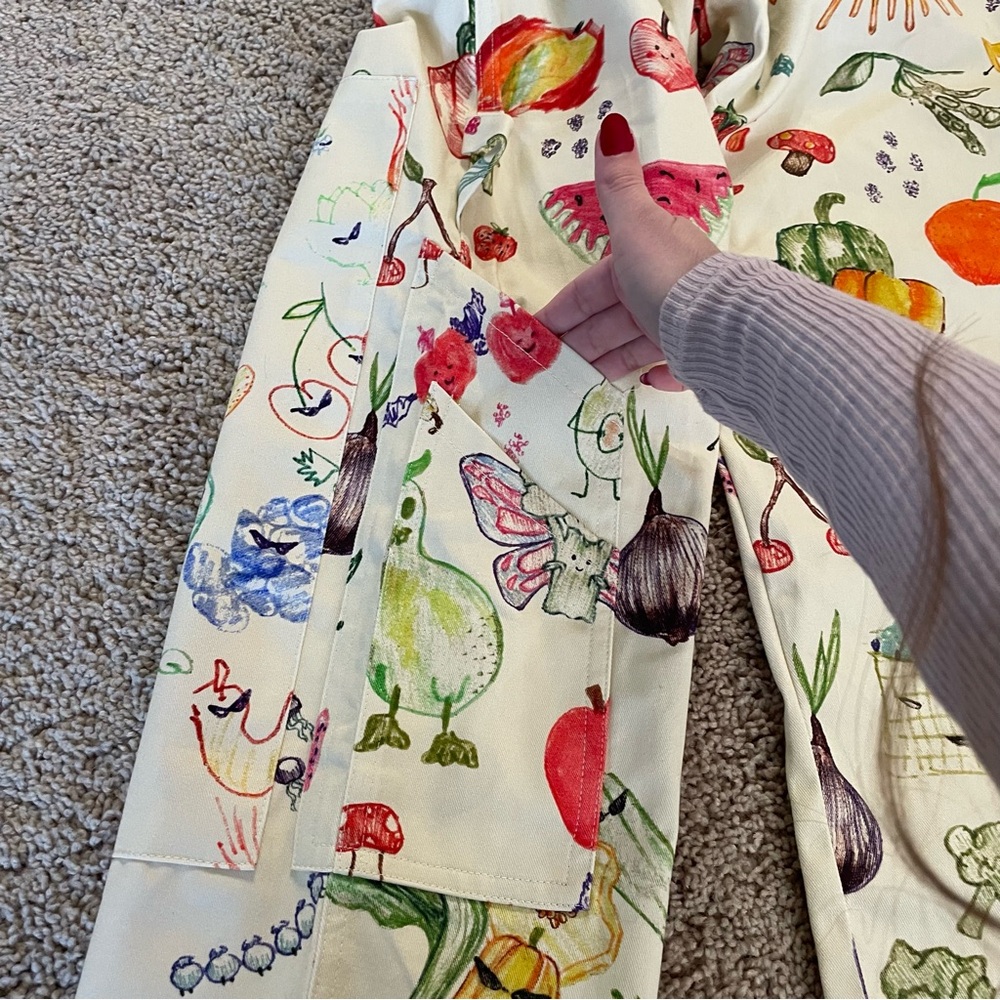 Collina Strada Chason Pant in Chef’s Kiss Vegetable Print Size XS NWT - Picture 9 of 15